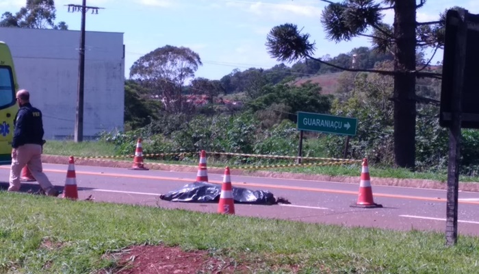 Guaraniaçu – Acidente com vítima fatal é registrado no KM 518, próximo ao trevo de acesso ao município